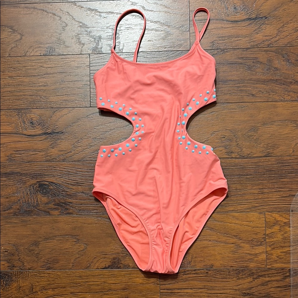 NWT Aerie coral cutout swimsuit